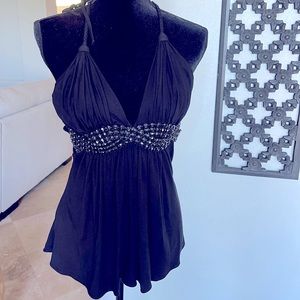 Beautiful Sky black Diamond top